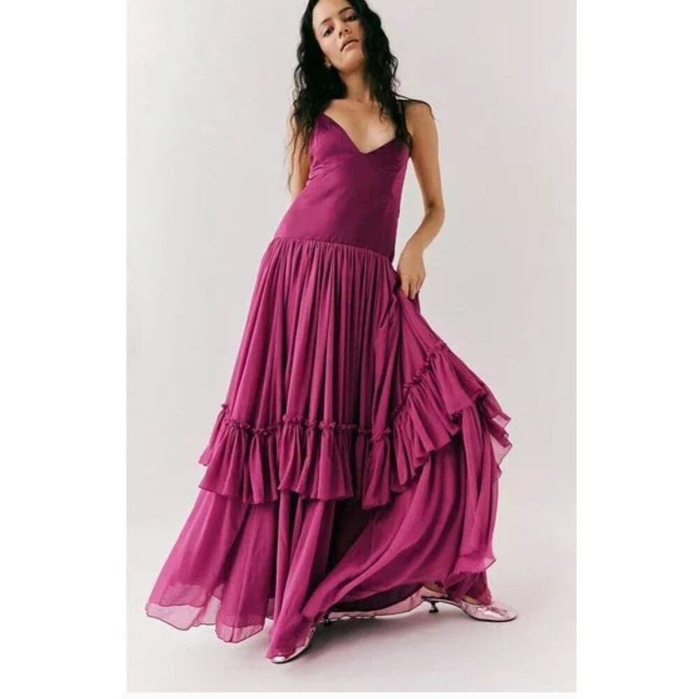 Free People Purple Maxi Boho Size Medium